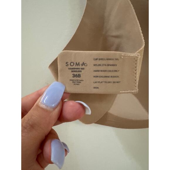 Soma Vanishing Wireless Bra 36B Nude - Picture 3 of 4